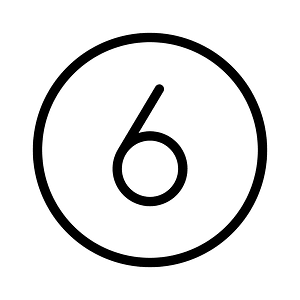 number circle six icon